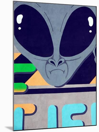 Alien Street Art, Roswell, New Mexico, USA-Walter Bibikow-Mounted Premium Photographic Print