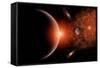 Alien Sunrise on a Distant Alien World-null-Framed Stretched Canvas