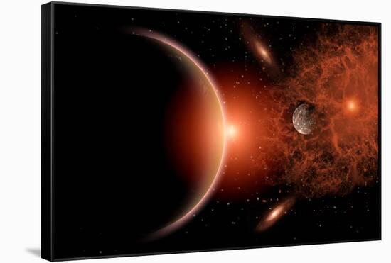 Alien Sunrise on a Distant Alien World-null-Framed Stretched Canvas