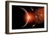 Alien Sunrise on a Distant Alien World-null-Framed Art Print