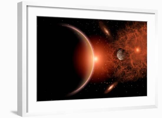 Alien Sunrise on a Distant Alien World-null-Framed Art Print