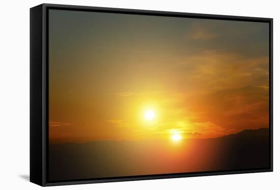 Alien Sunset-null-Framed Stretched Canvas