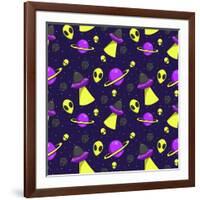 Aliens Are Real Pattern-Lauren Ramer-Framed Giclee Print