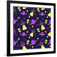 Aliens Are Real Pattern-Lauren Ramer-Framed Giclee Print