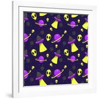 Aliens Are Real Pattern-Lauren Ramer-Framed Giclee Print