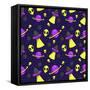 Aliens Are Real Pattern-Lauren Ramer-Framed Stretched Canvas