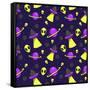 Aliens Are Real Pattern-Lauren Ramer-Framed Stretched Canvas