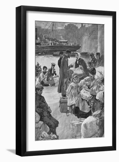 'Aliens Arriving at Irongate Stairs', c1901 (1901)-William Rainey-Framed Giclee Print