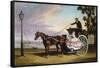 Alighting from a Coach near Cremorne Gardens-Alfred Frank De Prades-Framed Stretched Canvas