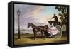 Alighting from a Coach near Cremorne Gardens-Alfred Frank De Prades-Framed Stretched Canvas