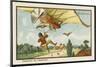 Alighting from an Airship by Parachute-Jean Marc Cote-Mounted Art Print