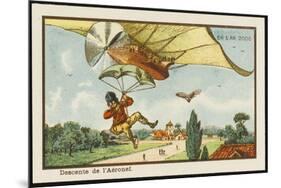 Alighting from an Airship by Parachute-Jean Marc Cote-Mounted Art Print