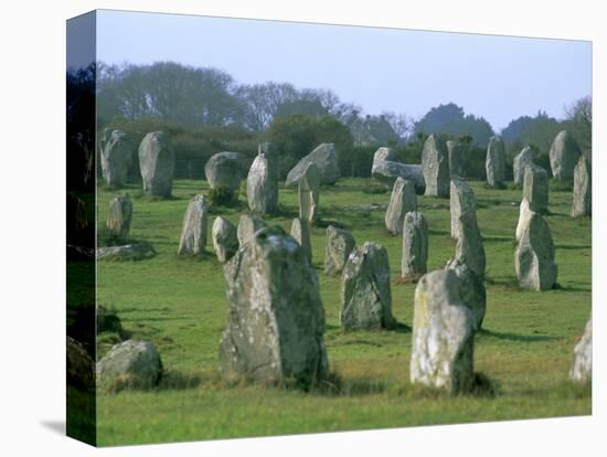 Alignments of Megalithic Standing Stones, Carnac, Morbihan, Brittany, France, Europe-J P De Manne-Stretched Canvas