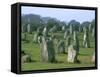 Alignments of Megalithic Standing Stones, Carnac, Morbihan, Brittany, France, Europe-J P De Manne-Framed Stretched Canvas
