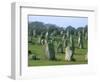 Alignments of Megalithic Standing Stones, Carnac, Morbihan, Brittany, France, Europe-J P De Manne-Framed Photographic Print