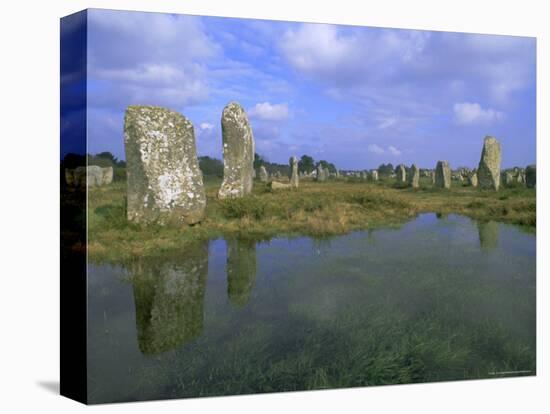 Alignments of Megalithic Standing Stones, Carnac, Morbihan, Brittany, France, Europe-J P De Manne-Stretched Canvas