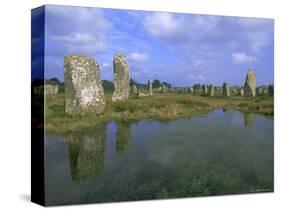 Alignments of Megalithic Standing Stones, Carnac, Morbihan, Brittany, France, Europe-J P De Manne-Stretched Canvas