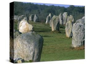 Alignments of Megalithic Standing Stones, Carnac, Morbihan, Brittany, France, Europe-J P De Manne-Stretched Canvas