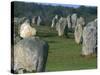 Alignments of Megalithic Standing Stones, Carnac, Morbihan, Brittany, France, Europe-J P De Manne-Stretched Canvas