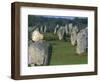 Alignments of Megalithic Standing Stones, Carnac, Morbihan, Brittany, France, Europe-J P De Manne-Framed Photographic Print