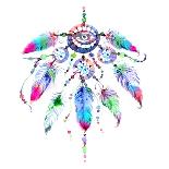 Dreamcatcher Watercolor-Alina Shtefuriak-Art Print