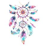 Dreamcatcher Watercolor-Alina Shtefuriak-Framed Art Print