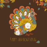 Happy Thanksgiving Beautiful Turkey Card-Alisa Foytik-Art Print