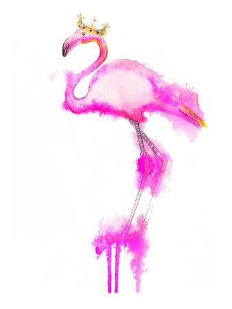 Flamingo Crown Print