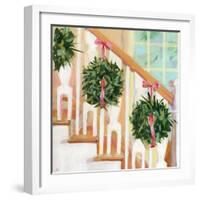 Alison's Holiday Stairs-Jenny Westenhofer-Framed Art Print