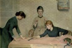 The Sewing Class-Alix d' Anethan-Framed Stretched Canvas