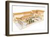 Aljaferia, Zaragoza, Spain, Islamic Palace, Santa Isabel Courtyard-Fernando Aznar Cenamor-Framed Giclee Print