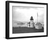 Alki Point Lighthouse Photograph - Seattle, WA-Lantern Press-Framed Art Print