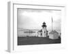 Alki Point Lighthouse Photograph - Seattle, WA-Lantern Press-Framed Art Print