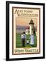 Alki Point Lighthouse, Seattle, Washington-Lantern Press-Framed Art Print