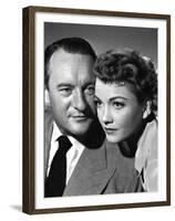 ALL ABOUT EVE, 1950 DIRECTED JOSEPH L. MANKIEWICZ with George Sanders / Anne Baxter (b/w photo)-null-Framed Photo