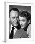 ALL ABOUT EVE, 1950 DIRECTED JOSEPH L. MANKIEWICZ with George Sanders / Anne Baxter (b/w photo)-null-Framed Photo