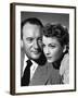 ALL ABOUT EVE, 1950 DIRECTED JOSEPH L. MANKIEWICZ with George Sanders / Anne Baxter (b/w photo)-null-Framed Photo