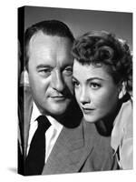 ALL ABOUT EVE, 1950 DIRECTED JOSEPH L. MANKIEWICZ with George Sanders / Anne Baxter (b/w photo)-null-Stretched Canvas