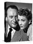 ALL ABOUT EVE, 1950 DIRECTED JOSEPH L. MANKIEWICZ with George Sanders / Anne Baxter (b/w photo)-null-Stretched Canvas