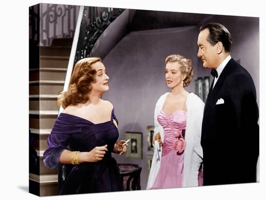 All About Eve, Bette Davis, Marilyn Monroe, George Sanders, 1950-null-Stretched Canvas