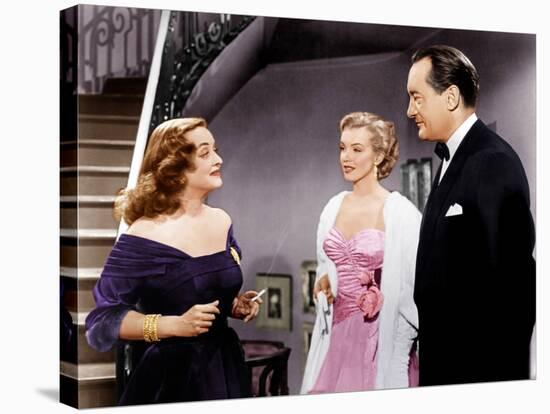 All About Eve, Bette Davis, Marilyn Monroe, George Sanders, 1950-null-Stretched Canvas