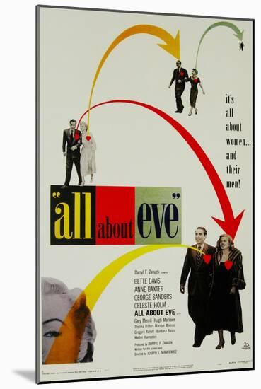 All About Eve, Directed by Joseph L. Mankiewicz, 1950-null-Mounted Giclee Print