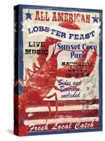 All American Lobster-Fiona Stokes-Gilbert-Stretched Canvas