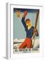 All American Ski School Travel Poster-null-Framed Giclee Print