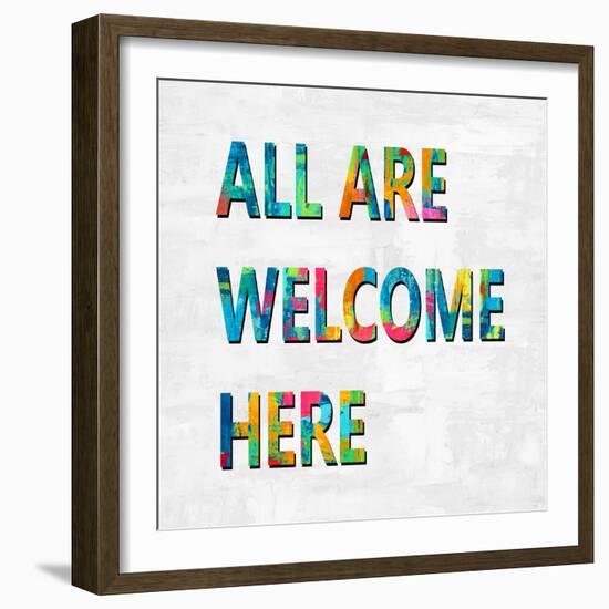 All Are Welcome Here in Color-Jamie MacDowell-Framed Art Print