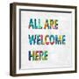 All Are Welcome Here in Color-Jamie MacDowell-Framed Art Print
