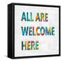 All Are Welcome Here in Color-Jamie MacDowell-Framed Stretched Canvas