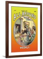 All Around Weekly: Wine and Cards-null-Framed Art Print