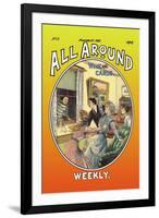 All Around Weekly: Wine and Cards-null-Framed Art Print