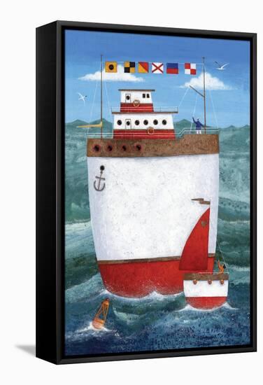 All at Sea-Peter Adderley-Framed Stretched Canvas